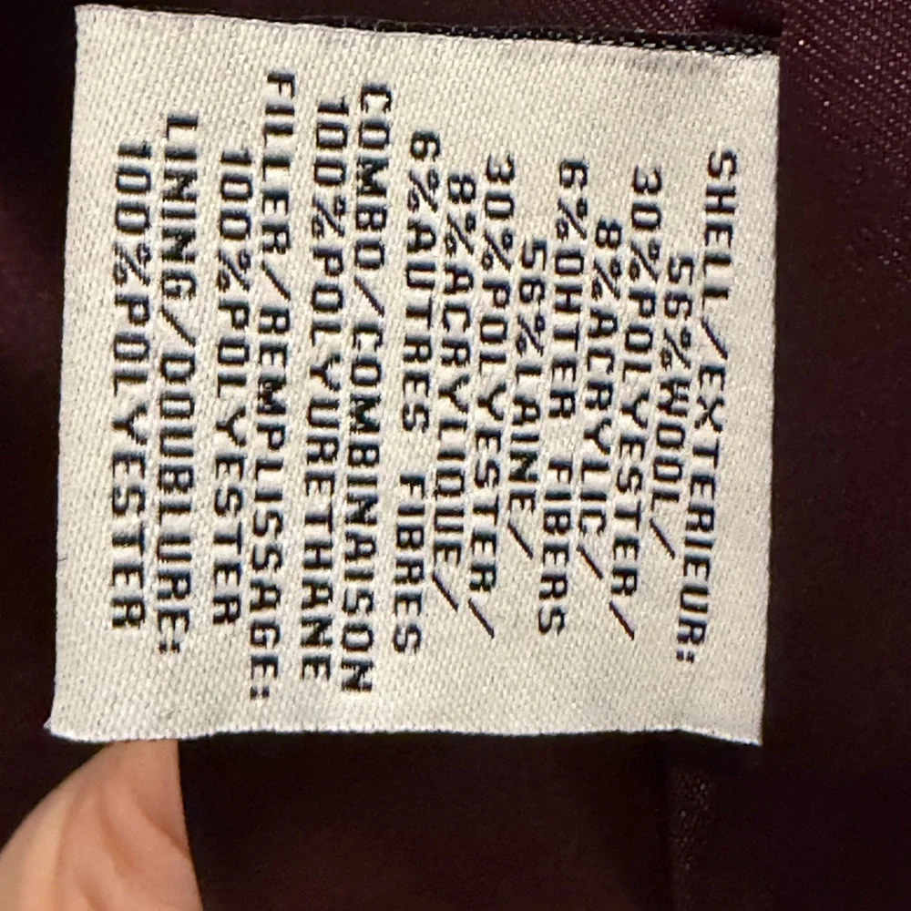 Badgley Mischka Burgundy Coat with Leather Accents NWT - Picture 8 of 13